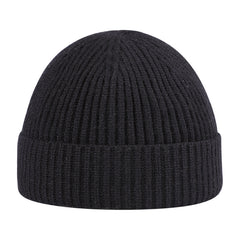 Men's Knitted Hat, Solid Color Beanie for Winter