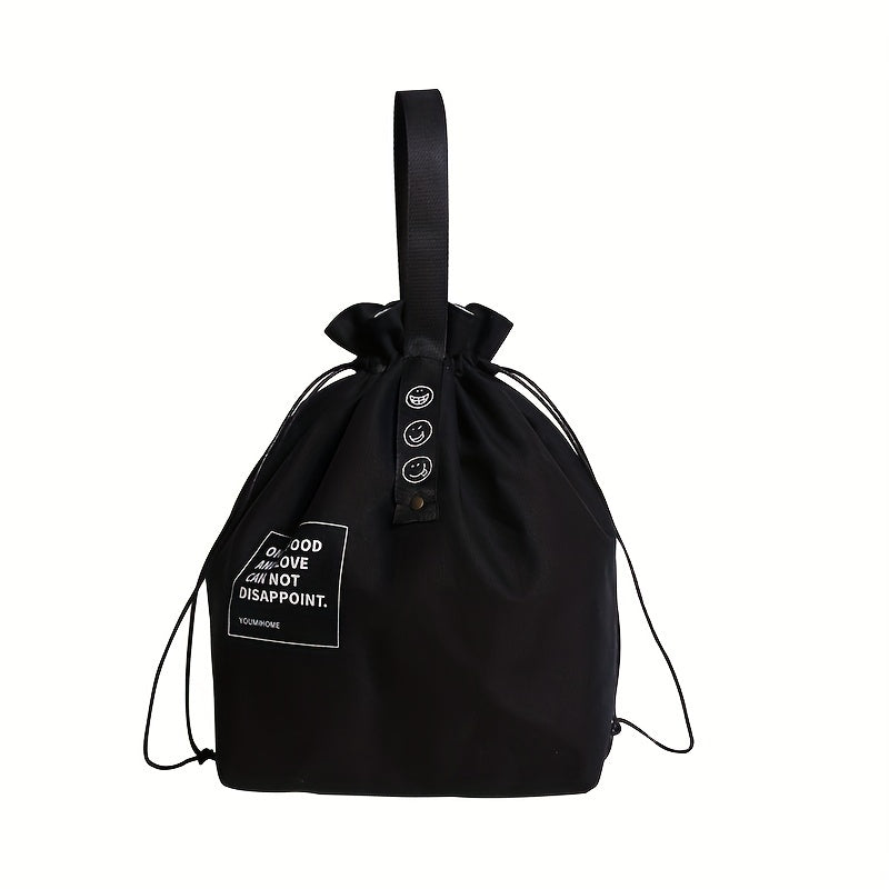 Canvas Drawstring Lunch Box Bag for Student & Office Workers