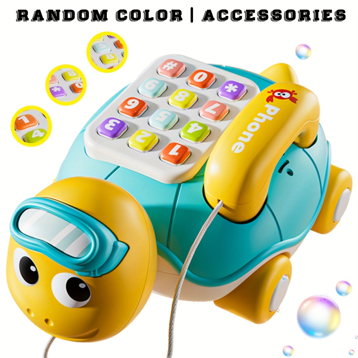 Baby Music Turtle Toy Telephone with Luminous Music