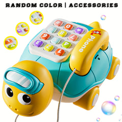 Baby Music Turtle Toy Telephone with Luminous Music