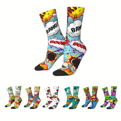 Funny Novelty Crew Socks Crazy Design