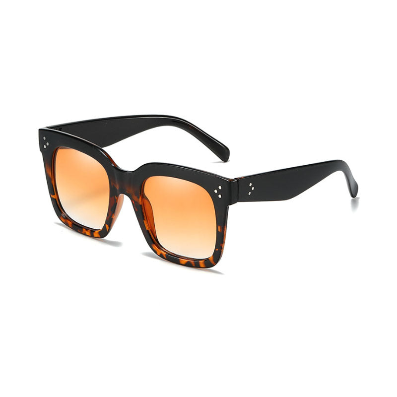 Boho Square Sunglasses for Women with Case