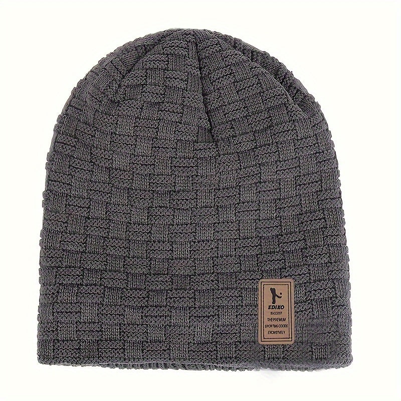 Winter Slouchy Beanie Velvet Warm Knitted Hat Outdoor Ski Pullover Hat