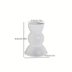 Concrete Semi Circular Candle Holder Silicone Mold DIY Gypsum Home Decor
