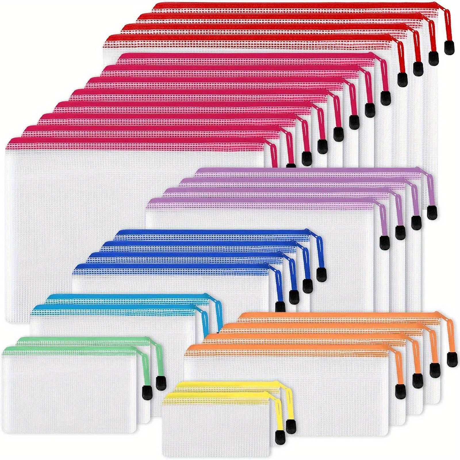 30 Mesh Zipper Pockets for Cross Stitch and Organized Storage