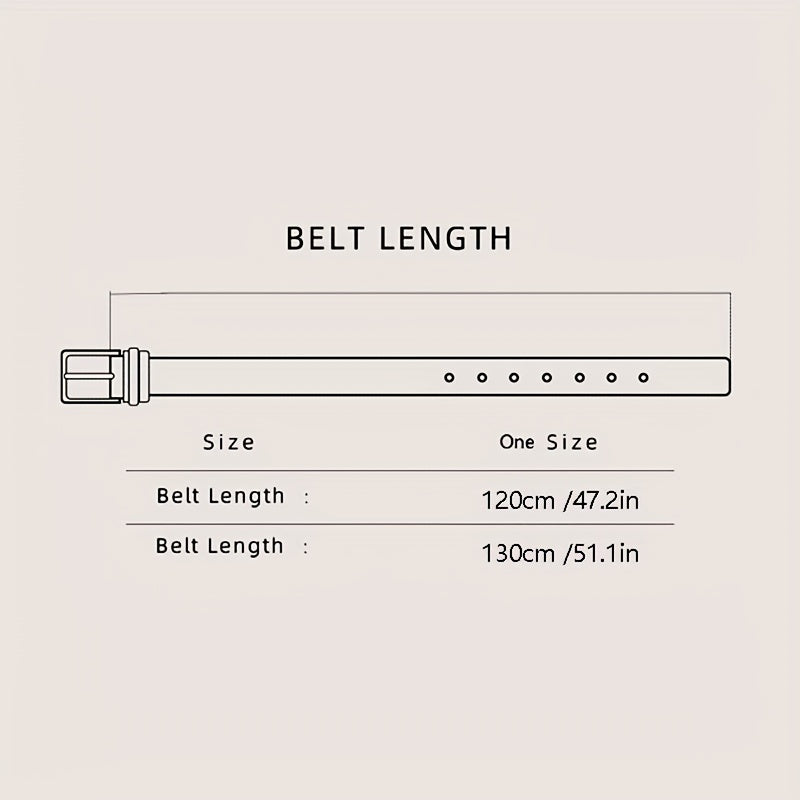 Stylish Men's Belt Black Leather Classic Buckle Casual Dress Waistband