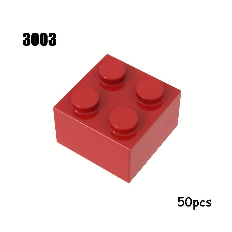 50pcs 2x2 High Base Brick Small Tile Set MOC Building Blocks Part 3003