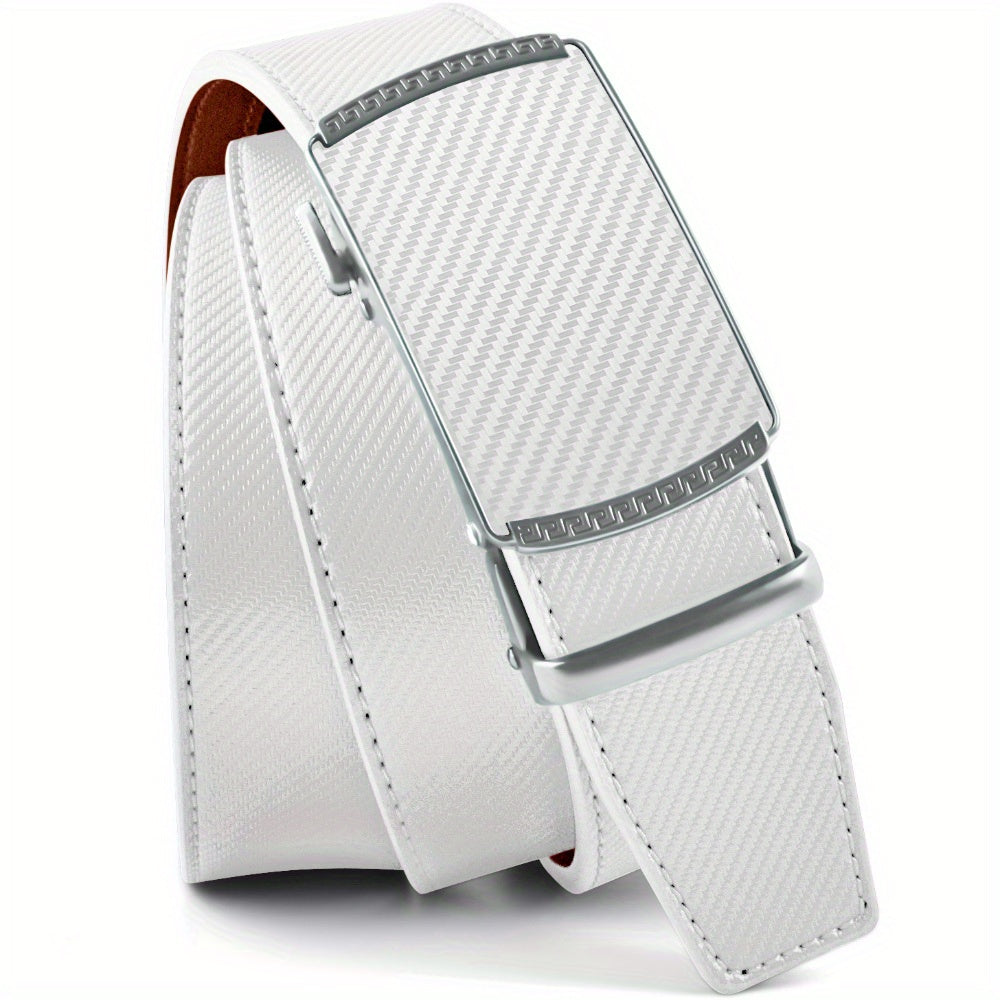 Men's Ratchet Belt Dress 4 Leather Jeans Micro Adjustable Belt