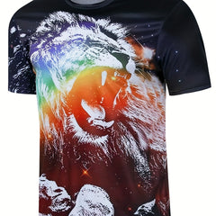 Stylish Lion Printed T Shirt for Men & Women 3D Print
