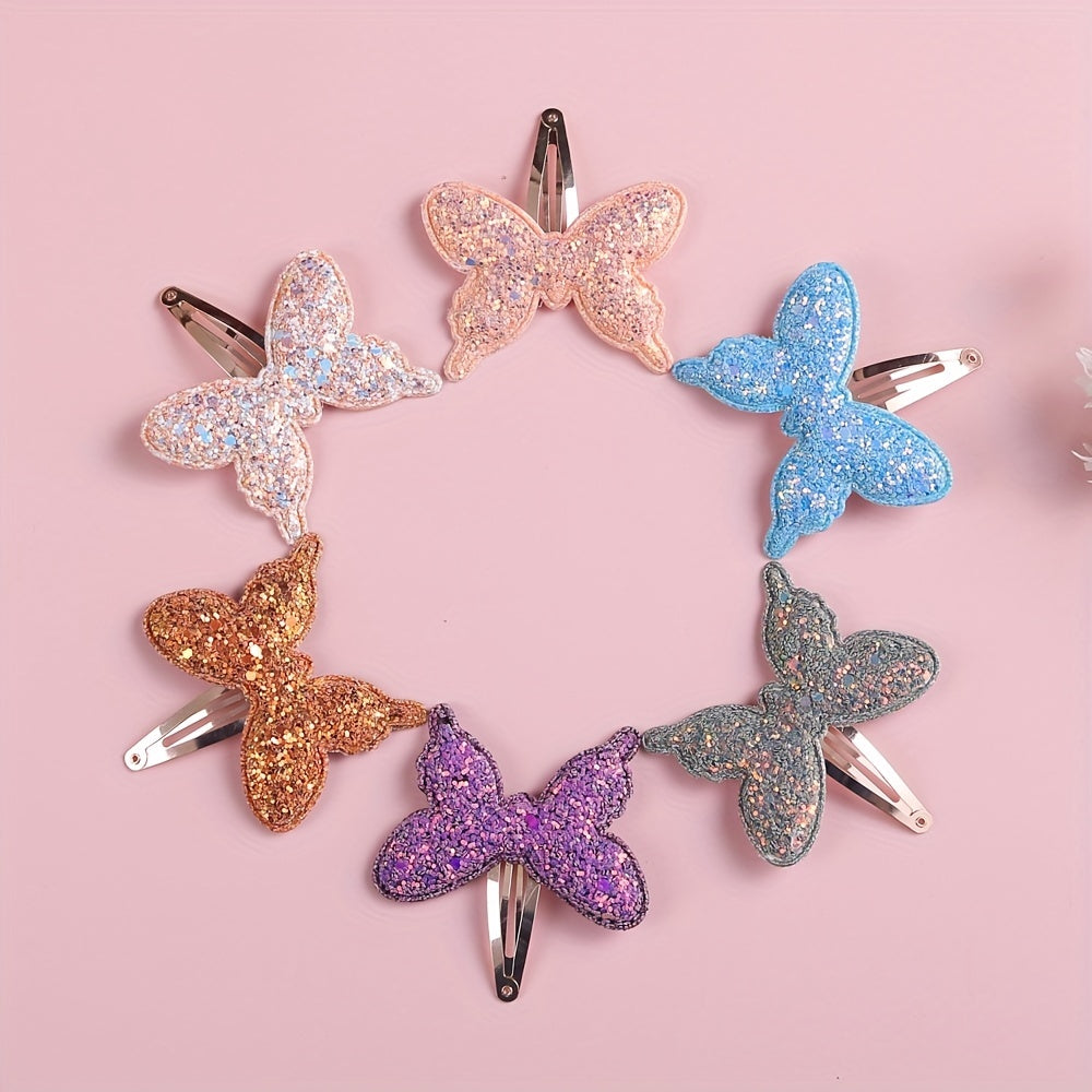 6pcs Butterfly Hair Clips Hair Jewelry Girls Kids Hair Accessories