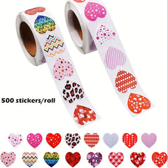 1000pcs Heart Stickers Wedding Birthday Scrapbooking Gift Bags Box Seal Sticker