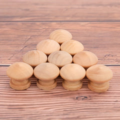 10pcs Natural Wood Cabinet Drawer Knobs Pull Handle