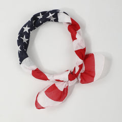American Flag Print Bandana Hip Hop Square Scarf Cotton Unisex Head Wrap