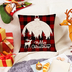 4pcs Christmas Tree Snowflake Pillow Covers for Home Decor