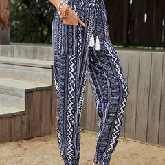 All Over Print Dual Pockets Pants for Women