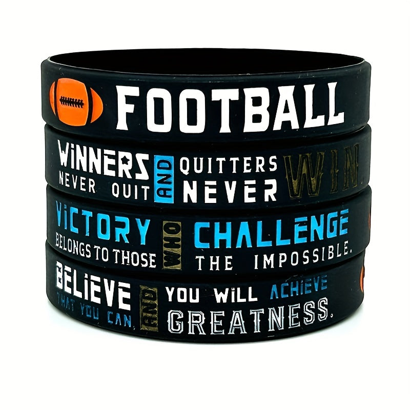 Rugby Football Believe You Can Silicone Wristband