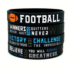 Rugby Football Believe You Can Silicone Wristband