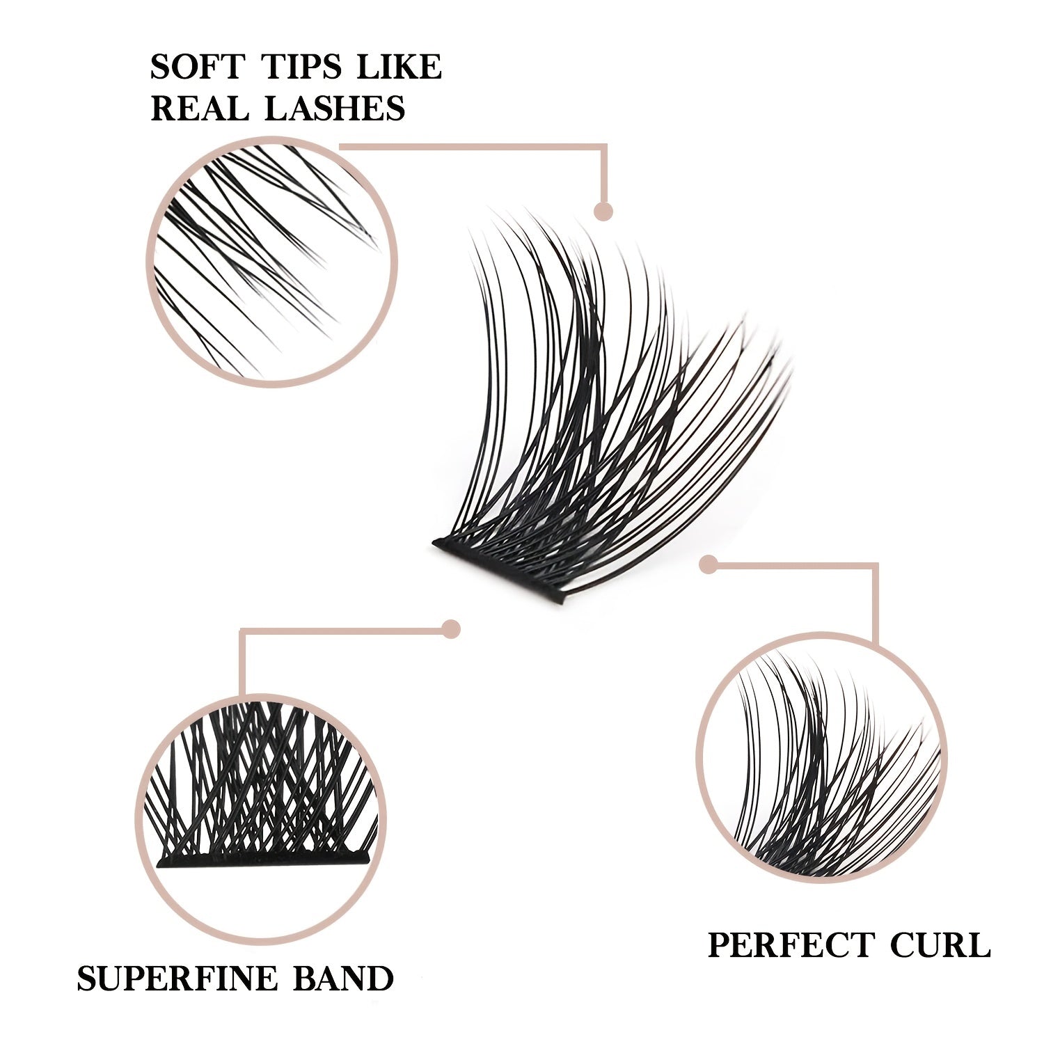 126 Clusters Mega Volume C Curl Eyelashes for DIY Extensions