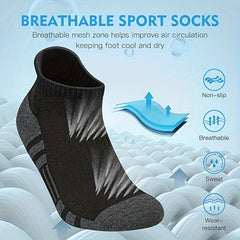 5 Pairs Men's Breathable Ankle Socks Spring Autumn Leisure Running Sports Socks