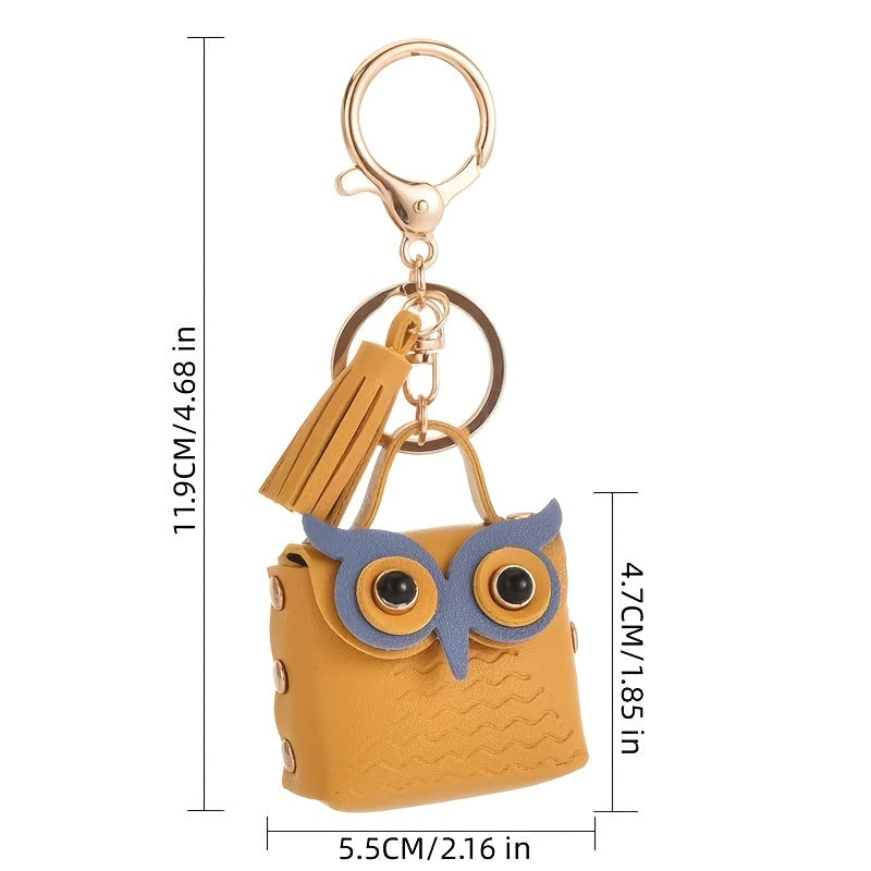 Cute Owl Coin Purse Keyring with Lobster Clasp