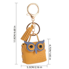Cute Owl Coin Purse Keyring with Lobster Clasp
