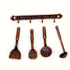 5pcs Dollhouse Kitchen Utensil Set 1 12 Scale Realistic Wall Decor Accessories