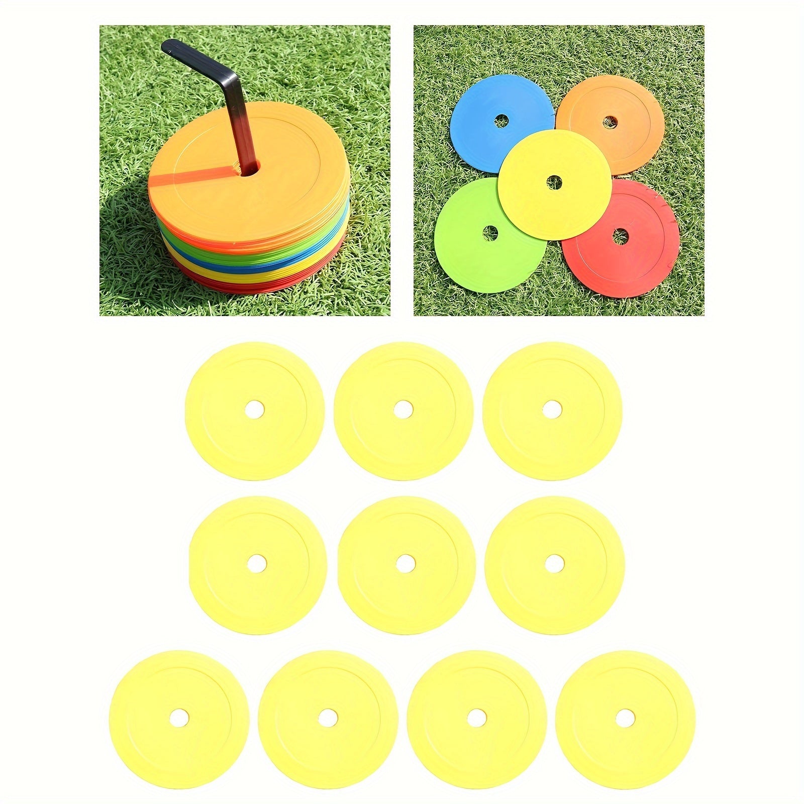 10pcs Mini Round Mouth Football Training Sign Disc Sports Supplies