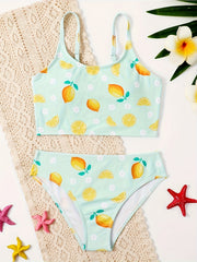 2pcs Lemon Bikini Swimsuit For Girls Summer Beach Gift