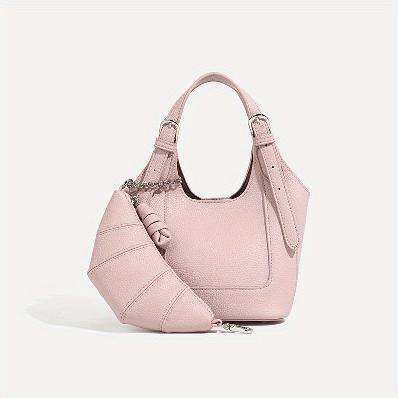 Stylish Leather Crossbody Bag with Detachable Strap