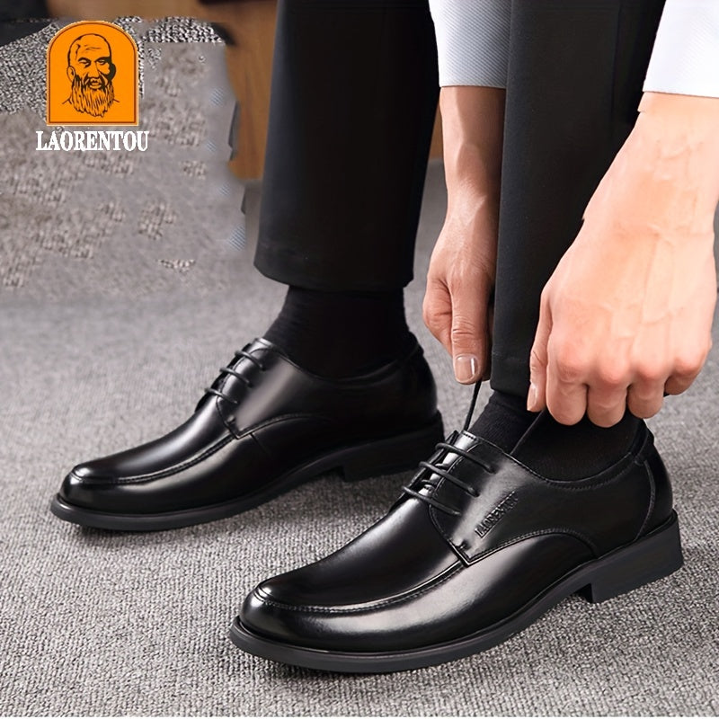 LAORENTOU Men's Leather Oxford Shoes Non Slip Formal Shoes