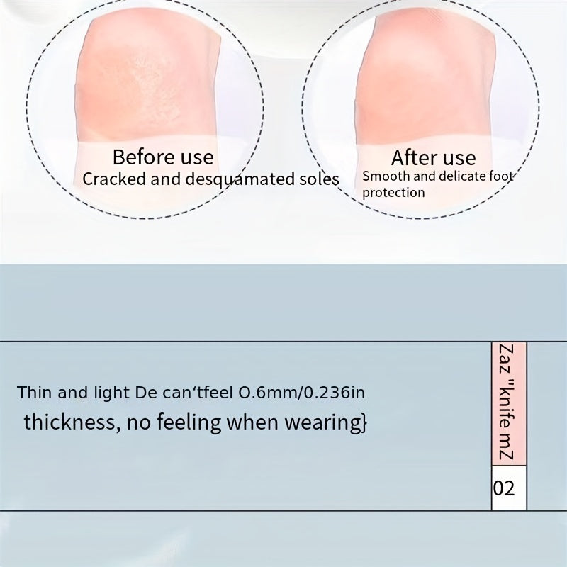Ultra-thin Silicone Heel Protector Prevents Foot Cracks