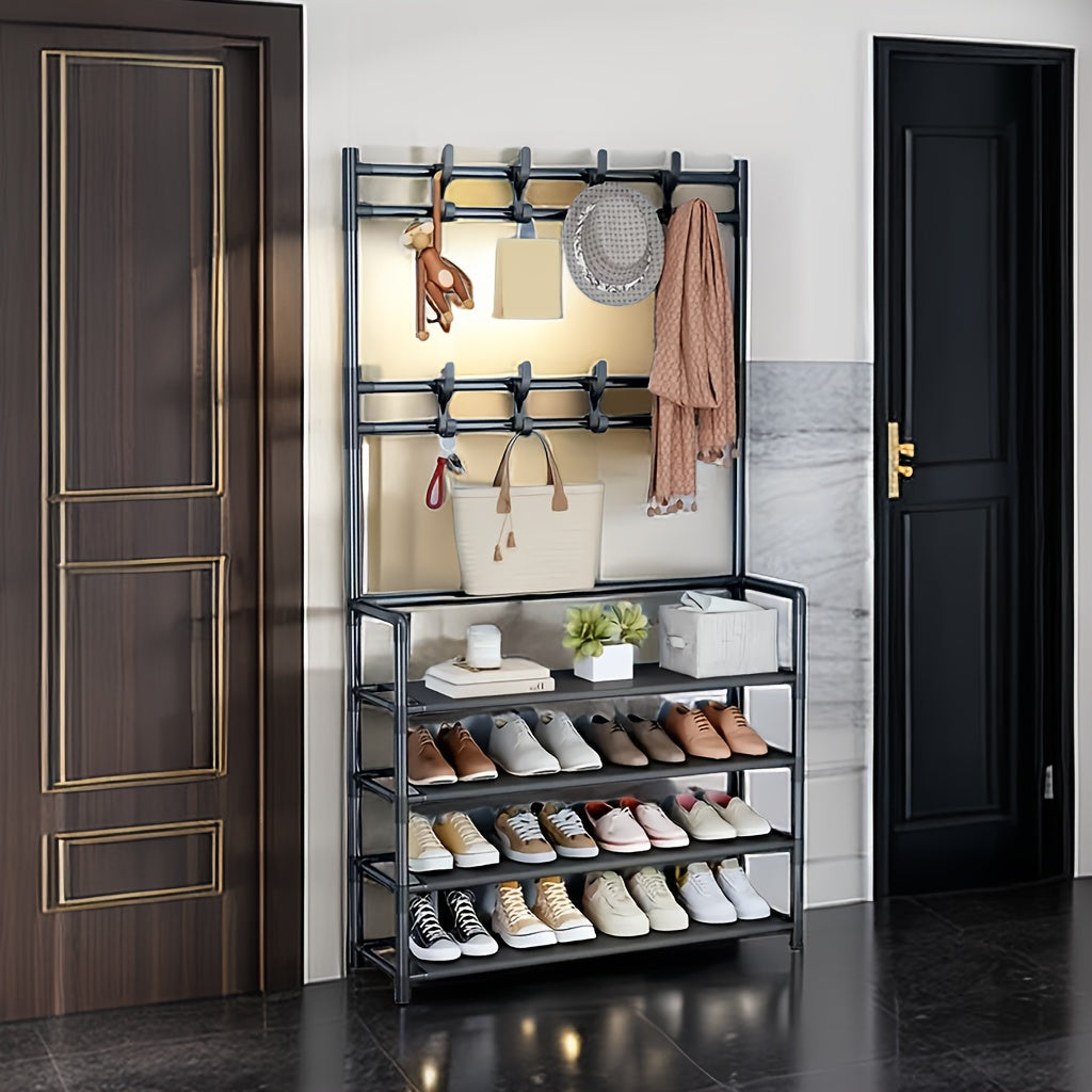 4 Tier Entrance Coat Rack Foyer Shoe Rack