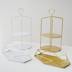 Double Layer Afternoon Tea Snack Rack Wedding Dessert Table