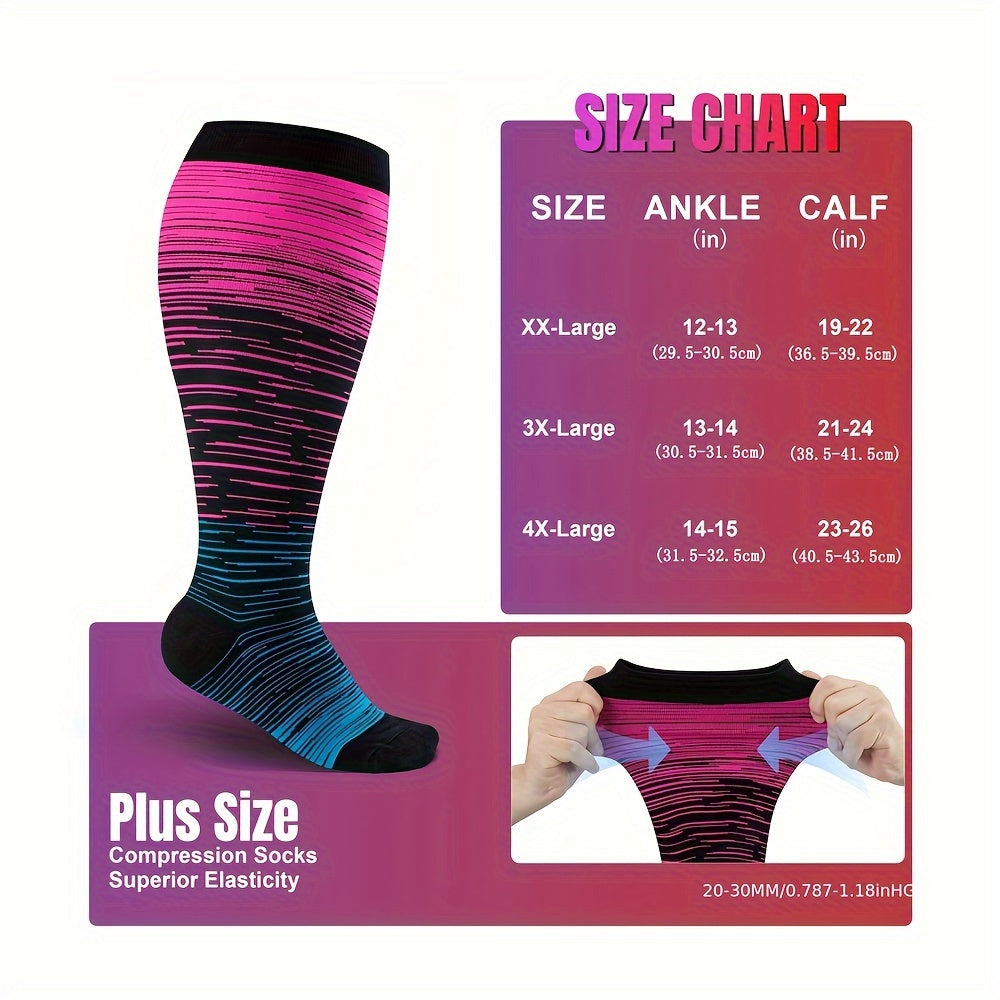 Compression Socks 20 30 Mmhg Extra Wide Knee High Support Socks