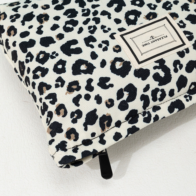 Creamy Leopard Bag Makeup Cosmetic Bag