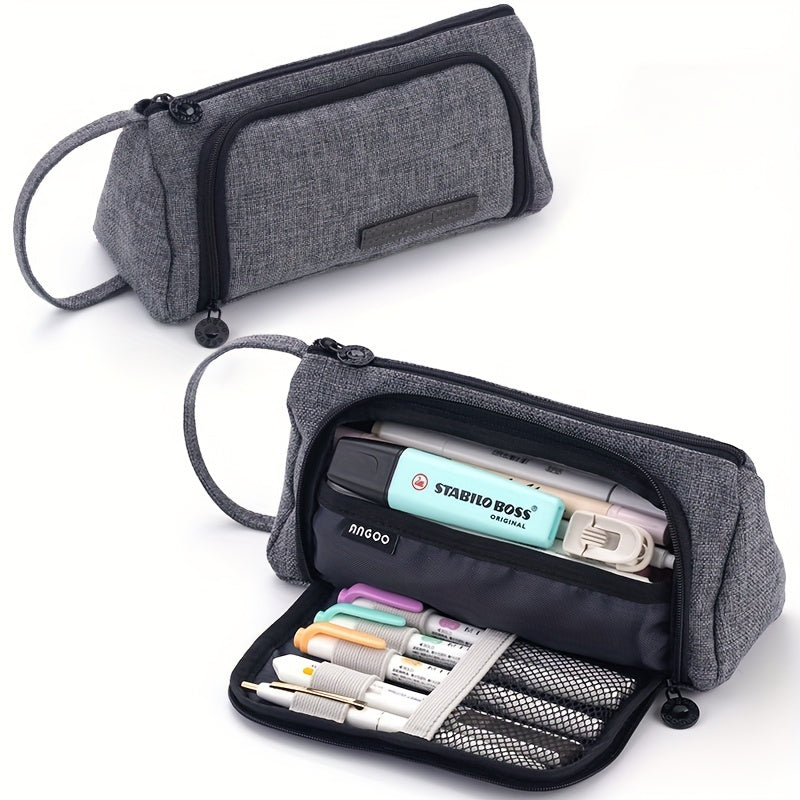 Macaron Triangle Pencil Case Large Capacity for Students in Schools