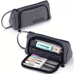 Macaron Triangle Pencil Case Large Capacity for Students in Schools