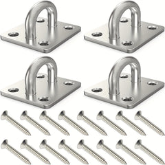 4pcs Stainless Steel Ceiling Hooks 304, Marine Hardware with Screws