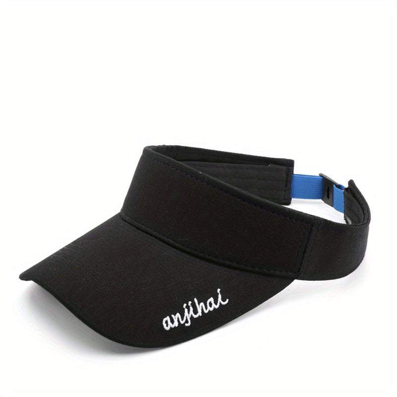 Men's Letter Embroidery Curved Eaves Sun Hat