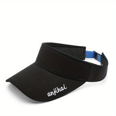 Men's Letter Embroidery Curved Eaves Sun Hat