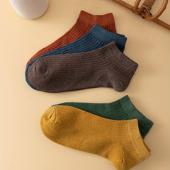 5 Pairs Dark Cotton Socks