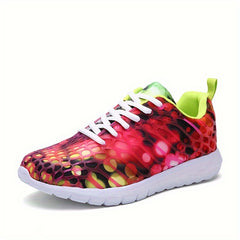 Women's Printed Lace-up Sports Shoes Breathable Outdoor Sneakers