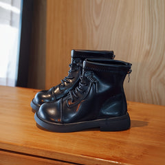 Boys Vintage Lightweight Outdoor Boots, Spring/Autumn Comfortable Solid Boots