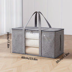 Large Capacity Storage Bag Lightweight Clothes Storage Bag With Window & Handles