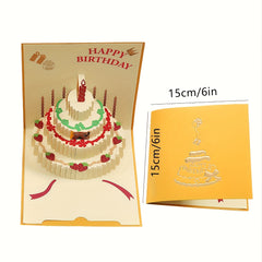 3D Stereo Happy Birthday Greeting Card Light Music