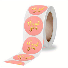 500pcs Thank You Stickers Rainbow Silvery Gilding Art Stickers