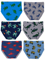 Boys Dino Briefs Shark Undies Trucks Pack of 6
