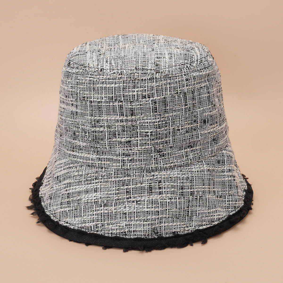 Casual Bucket Hat Cotton Blend Fisherman Cap Frayed Edges Warm Basin Hats
