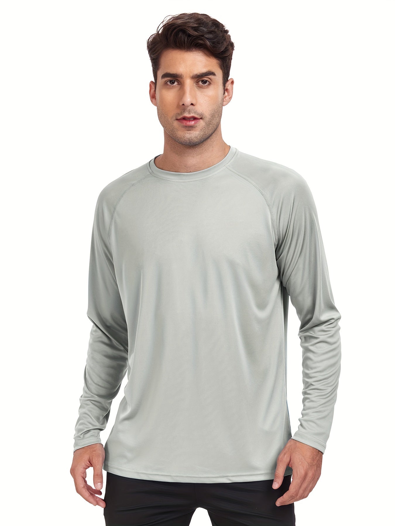 3 Pcs Men's Sun Protection Long Sleeve T shirt Lightweight Tops