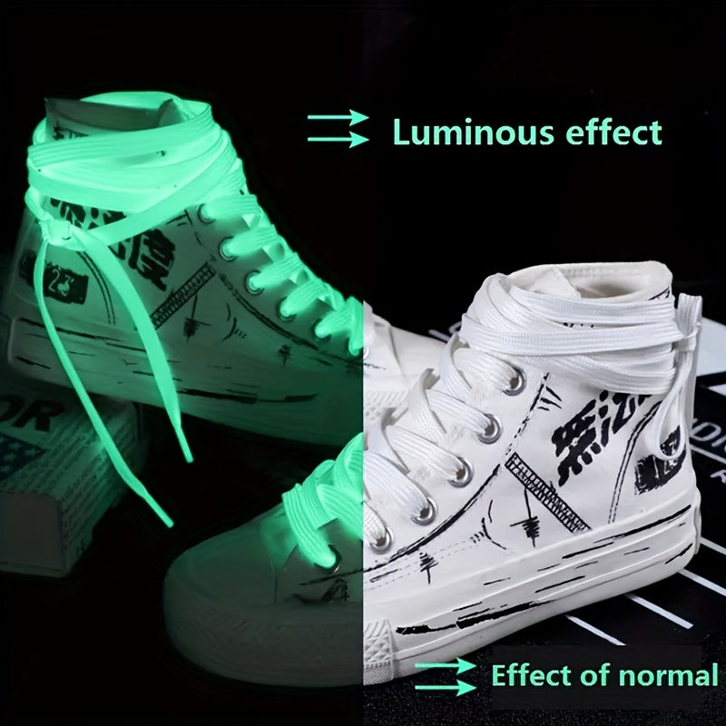 Reflective & Glow in the Dark Shoelaces Set - Enhanced Visibility & Safety